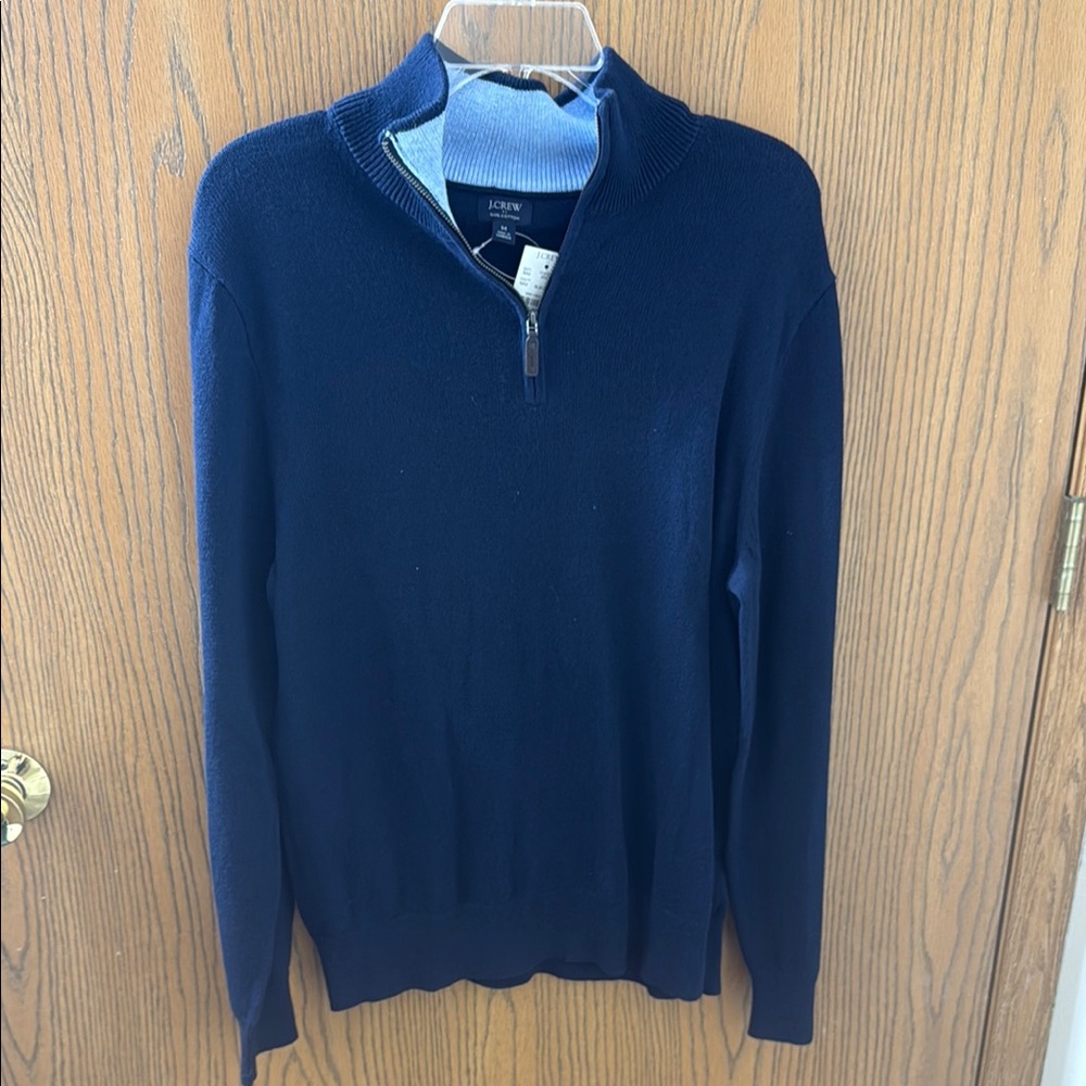J. Crew Blue Zip Up Sweater